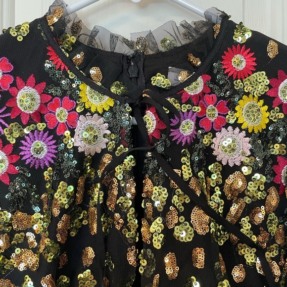 Lovers + Friends Kensington Black Floral Dress NWT small - Picture 6 of 8